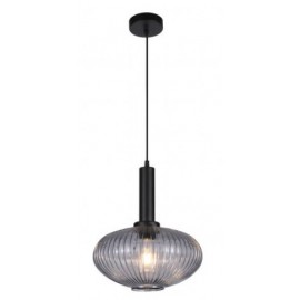 Lexi Lighting-Tius Glass Pendant Light – Oval Fluted Glass